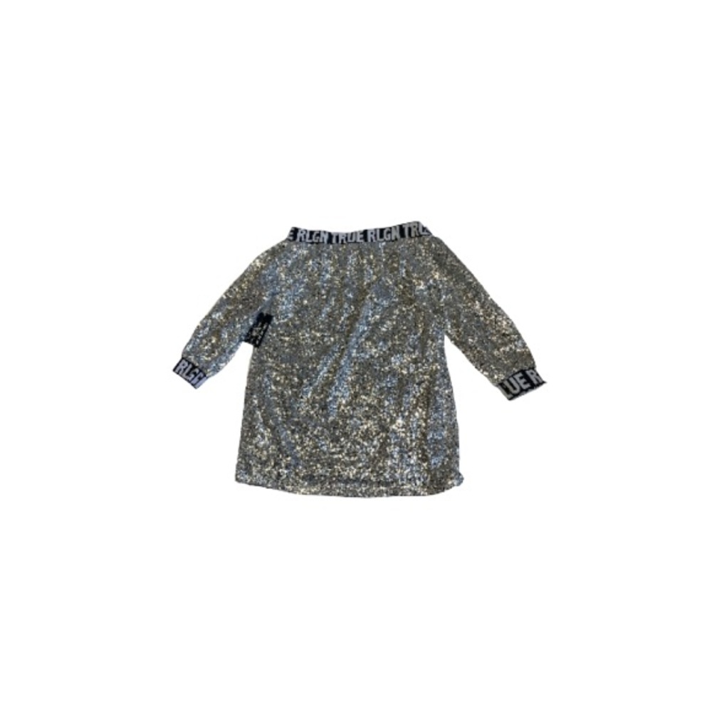 🆕 True Religion “Shine” Silver Sequin Off Shoulder Dress - Women’s Size Large
